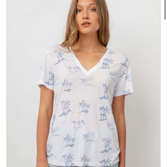 RAILS “Cara Mini White Tiger” T-shirt - size M (70% linen) - Picture 4 of 5